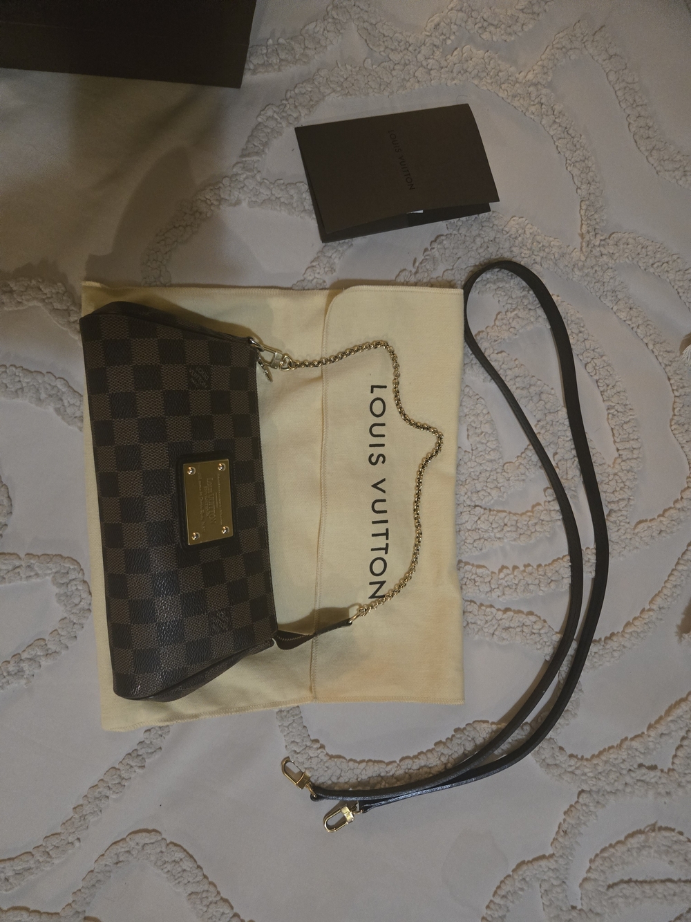 Louis Vuitton Vintage Damier Ebene Small Shoulder Bag in Brown